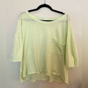 By Together L Lime Green Crop Tee